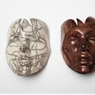 White crackle and copper mask