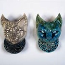White crackle and blue cat